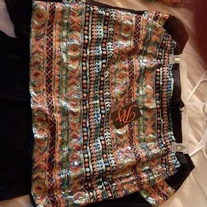 ROJA ,  L  gypsy wagon fest  multi colored skirt